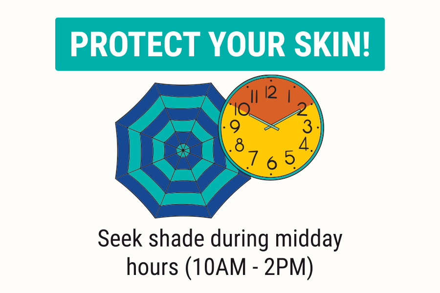 Protect Your Skin Seek Shade - Summer Skin Care Infographic