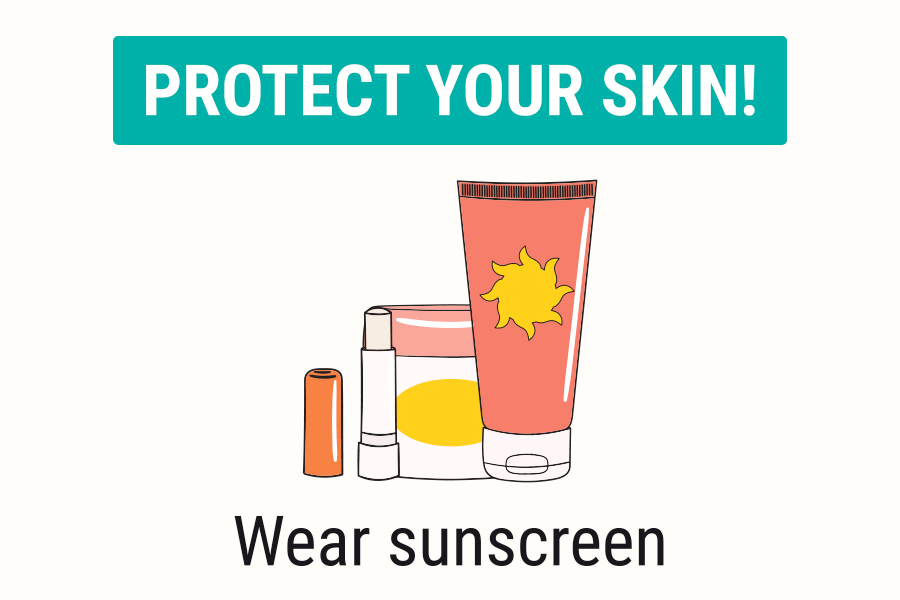 Protect Your Skin Wear Sunscreen - Summer Skin Care Infographic