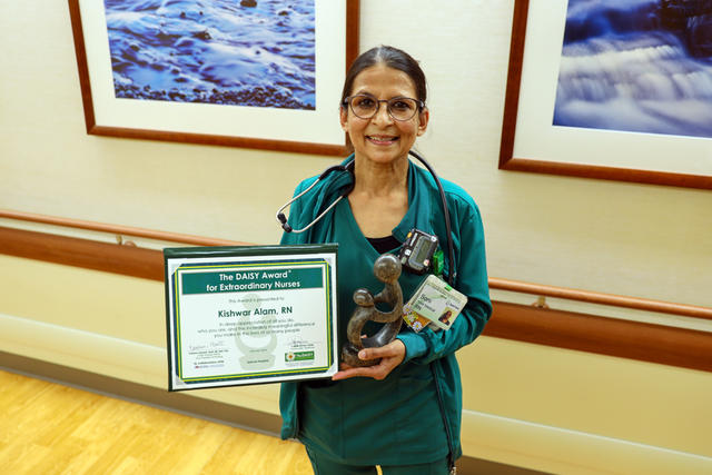 Sparrow nurse, Kishwar (Soni) Alam, with DAISY Award - March 2024